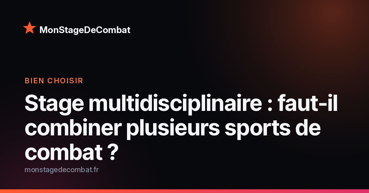 Visuel MonStageDeCombat : stage multidisciplinaire de sports de combat
